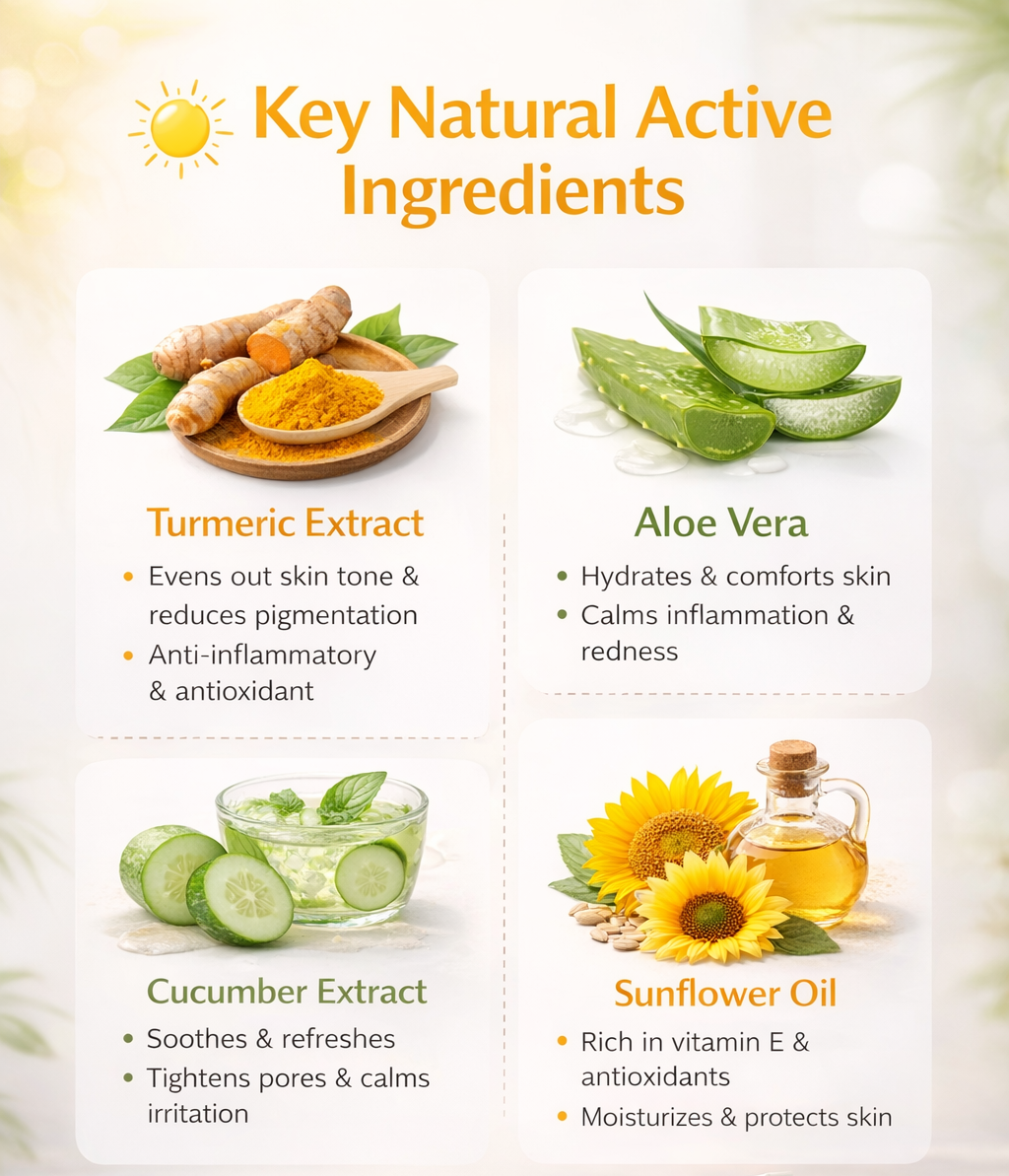 SPF 50 PA++++ Sunscreen broad-spectrum ingredients — The Exotic Veda