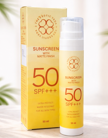 The Exotic Veda SPF 50 PA++++ Sunscreen for Indian Skin 50ml tube